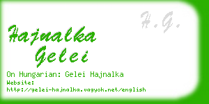 hajnalka gelei business card